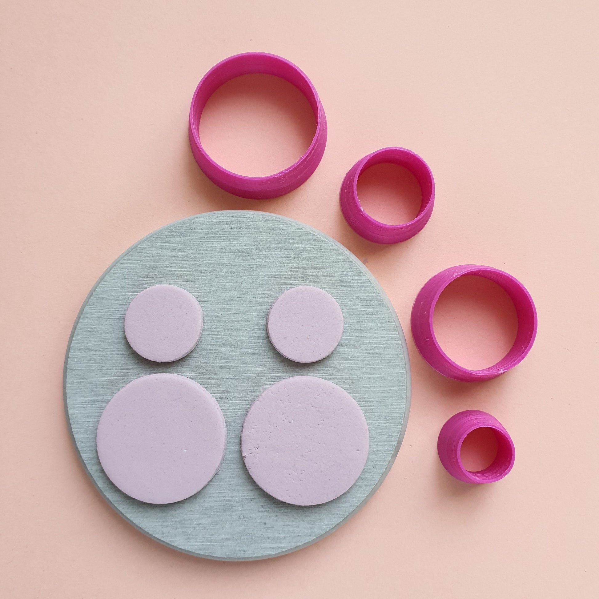 Circle Polymer clay 3D cutters set of 4 pcs - Luxy Kraft