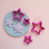 Star Polymer clay 3D cutters Geometry shapes cutter set of 4 pcs - Luxy Kraft