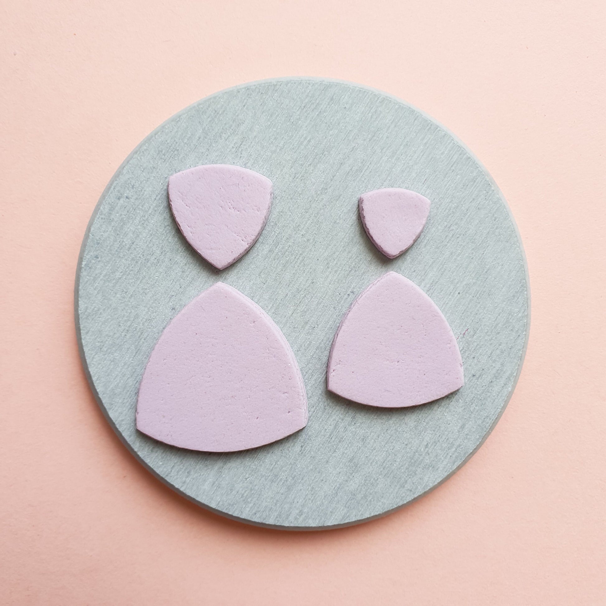 Reuleux triangle Polymer clay 3D cutters Geometry shapes cutter set of 4 pcs