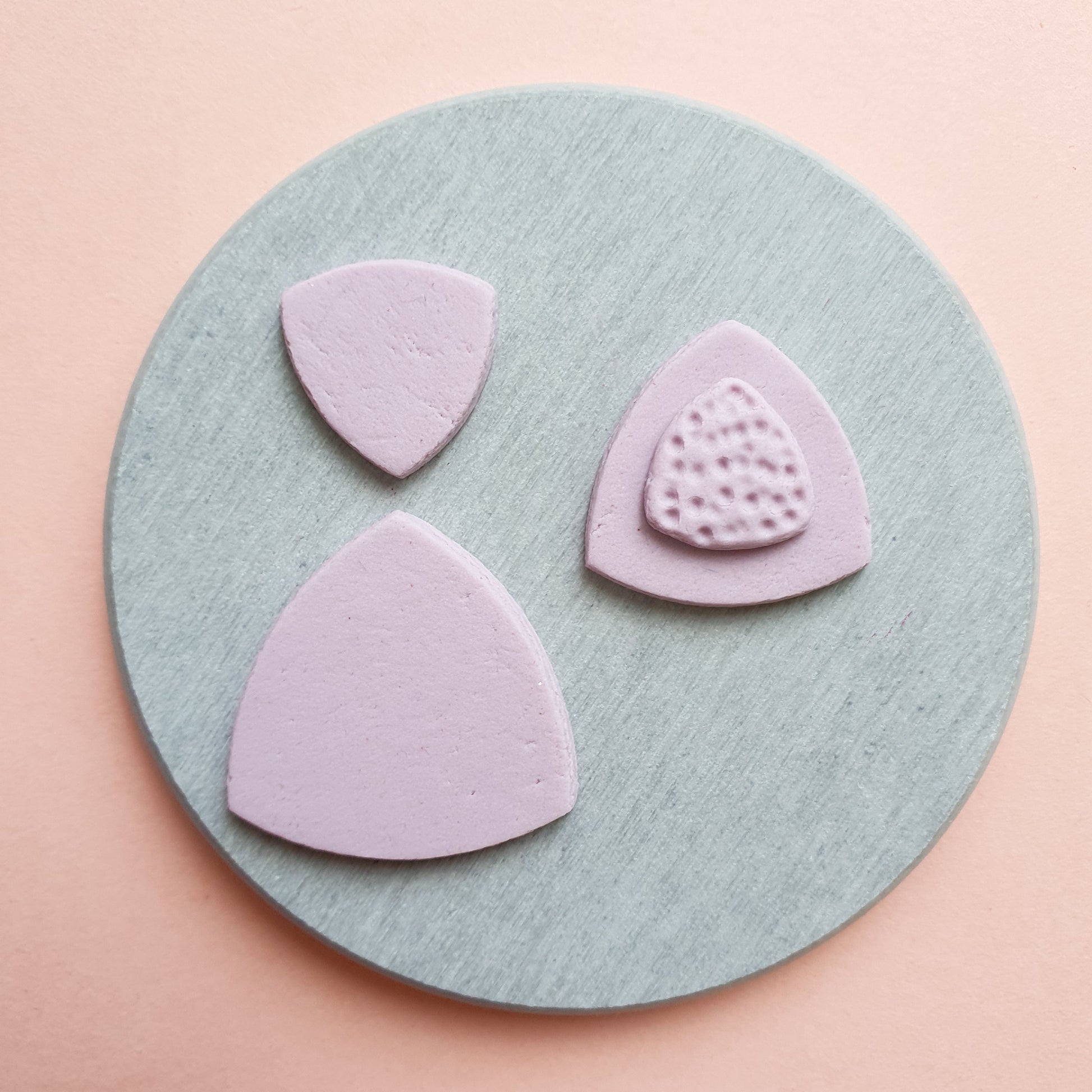 Reuleux triangle Polymer clay 3D cutters Geometry shapes cutter set of 4 pcs