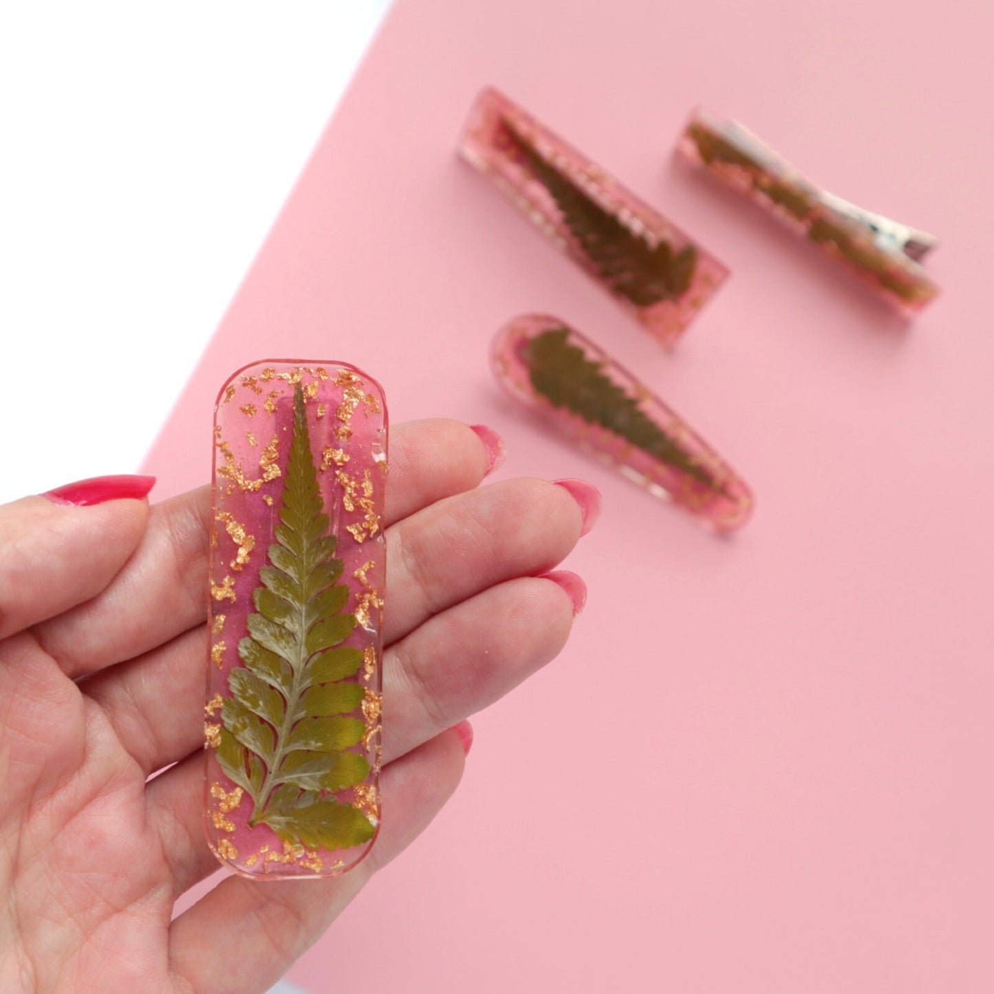 Silicone hair clip mold for resin and epoxy Jewelry resin mould