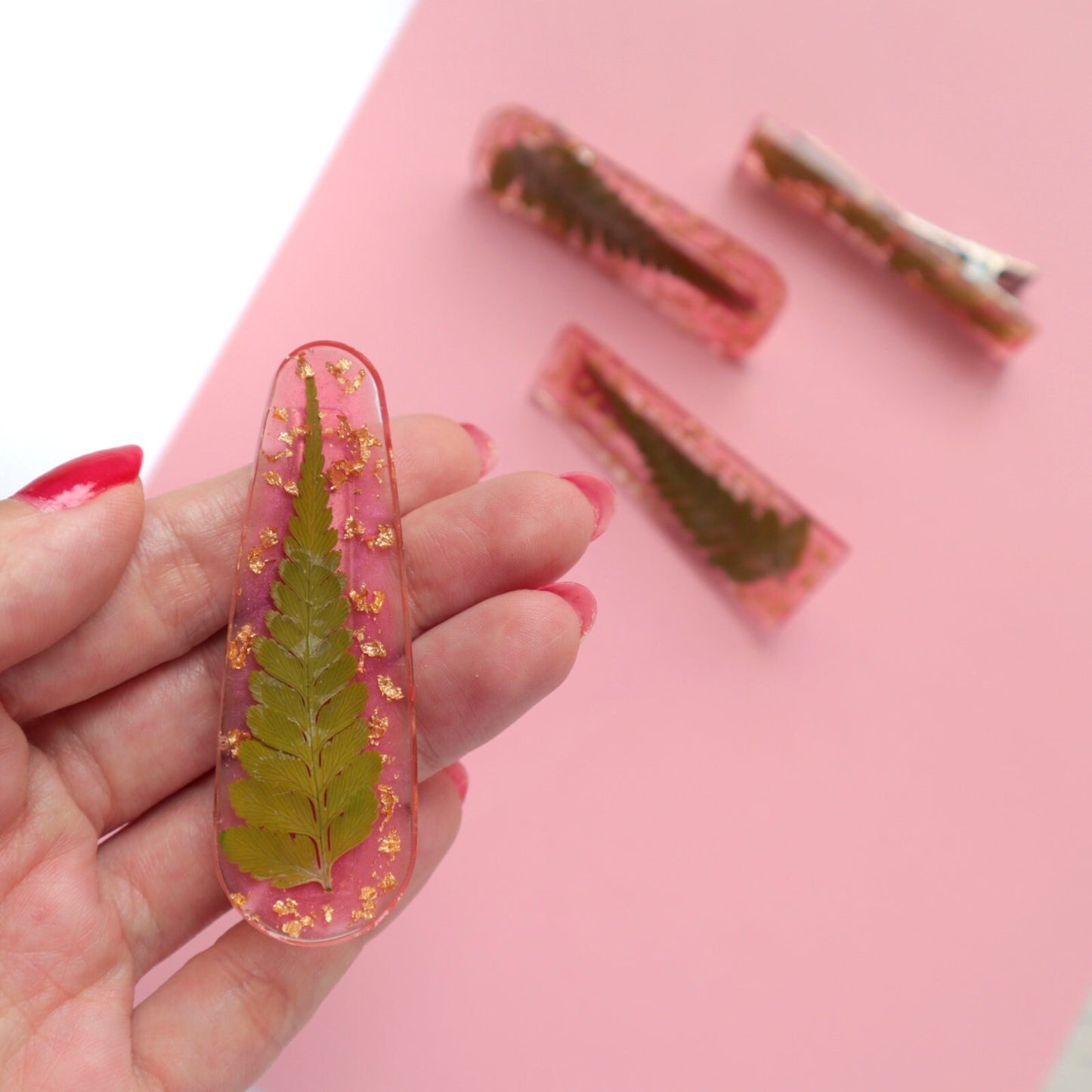Silicone hair clip mold for resin and epoxy Jewelry resin mould