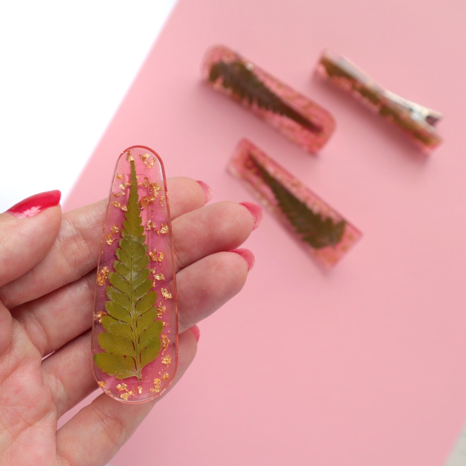 Silicone hair clip mold for resin and epoxy Jewelry resin mould