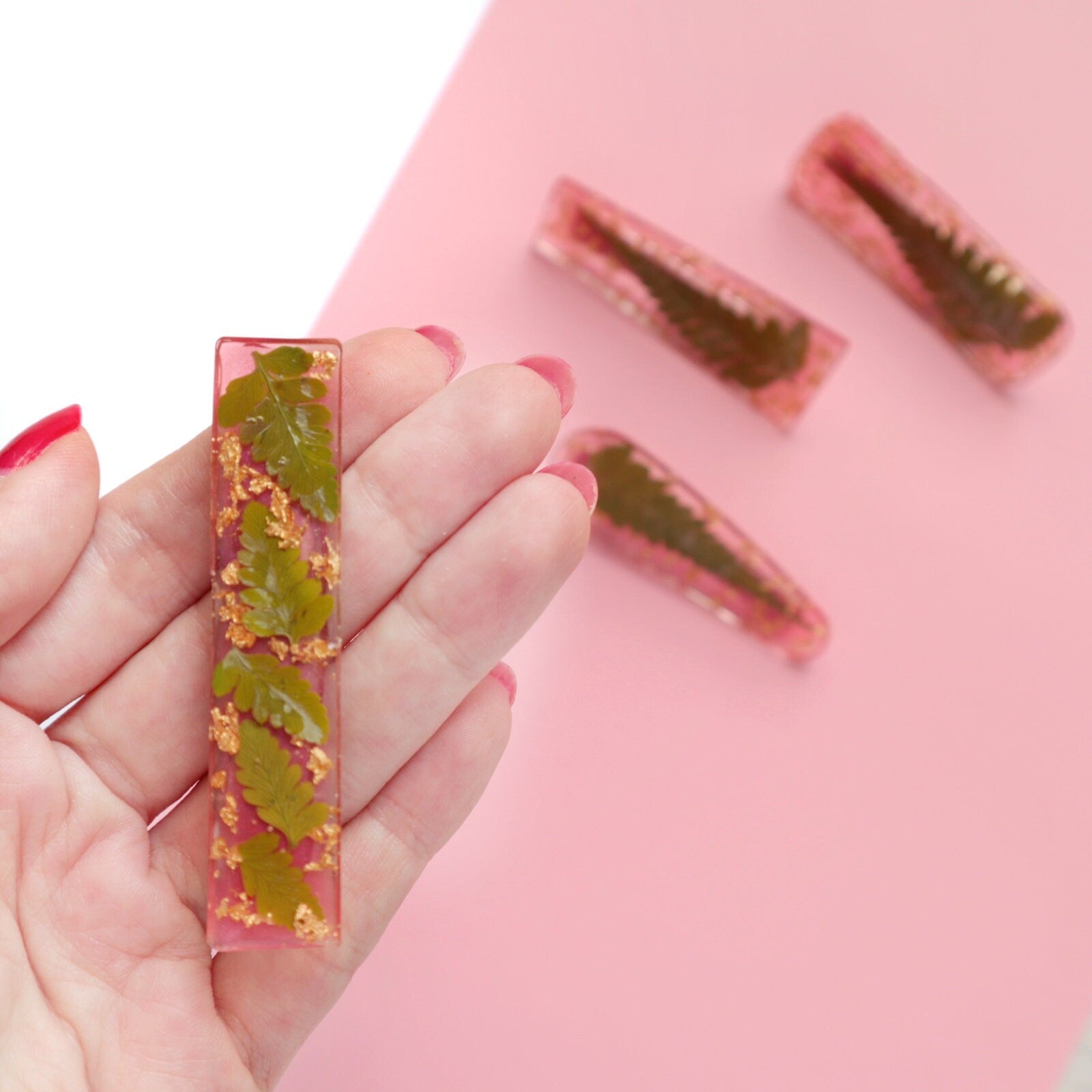 Silicone hair clip mold for resin and epoxy Jewelry resin mould