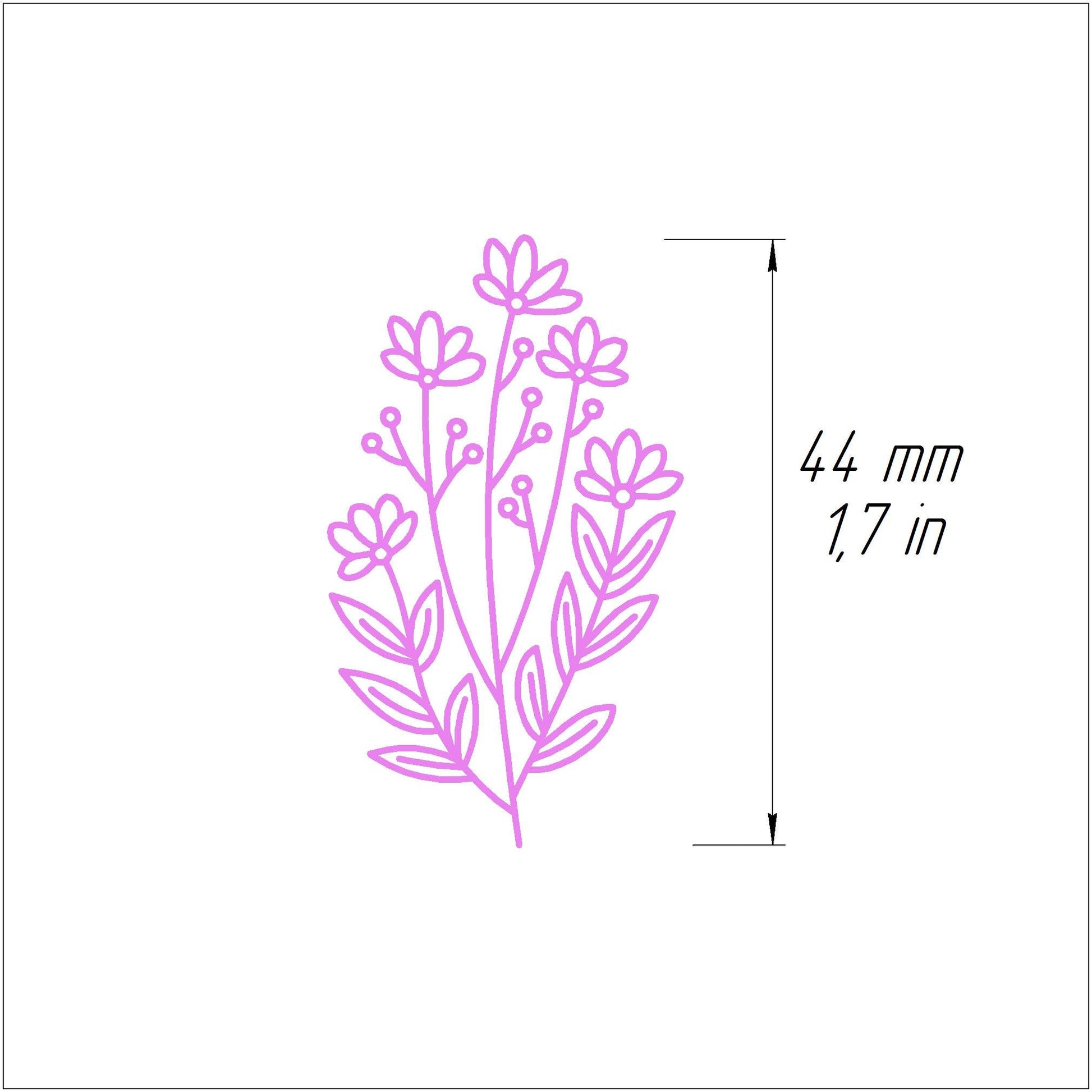 Polymer clay stamp "Flower" 3D printed embossing