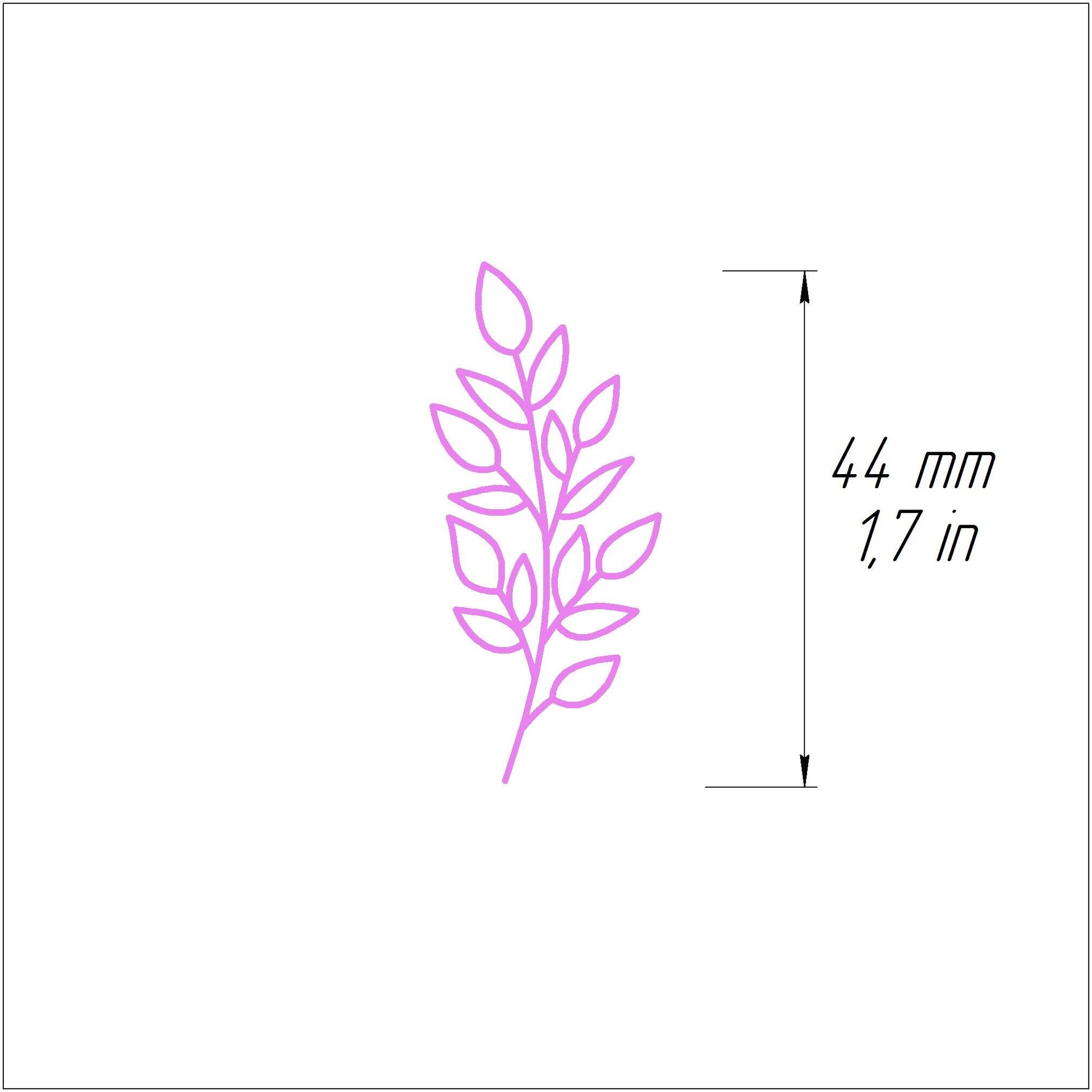 Polymer clay stamp "Leaves" 3D printed embossing