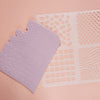 Texture sheet Polymer clay stencil sheet "Geometric" shapes mat 4 designs in 1 - Luxy Kraft