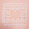 Texture sheet Polymer clay stencil sheet "Lips" shapes mat - Luxy Kraft