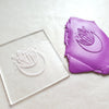Embossing stamp for polymer clay "Magic Moon Crystals" texture plate debossing stamp Acrylic stamps - Luxy Kraft