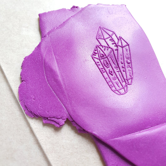 Embossing stamp for polymer clay "Magic Crystals" texture plate debossing stamp Acrylic stamps - Luxy Kraft