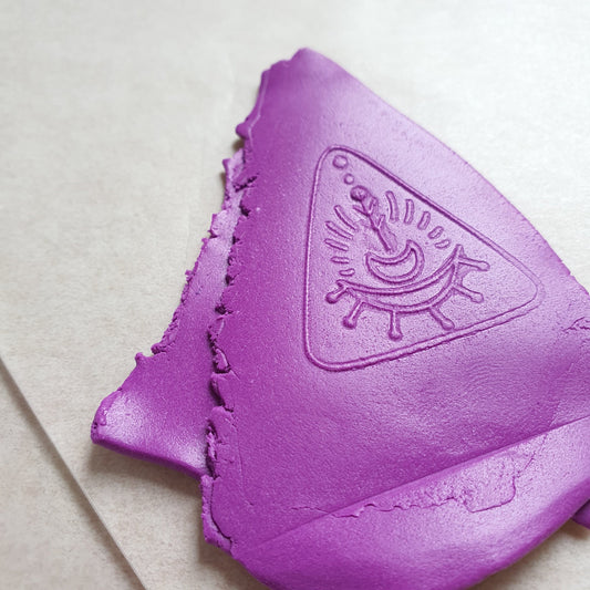 Embossing stamp for polymer clay "Magic abstract moon" texture plate debossing stamp Acrylic stamps - Luxy Kraft