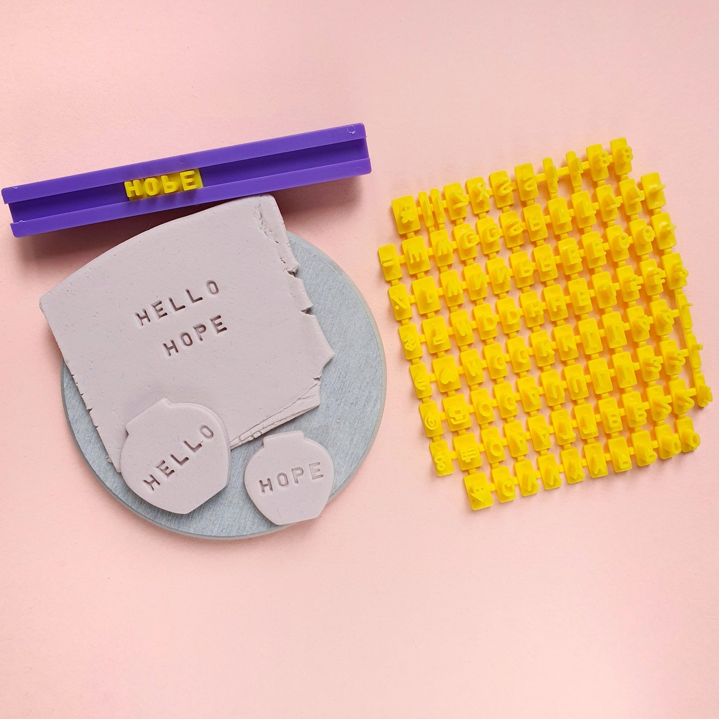 Polymer clay stamps "Letters" embossing letters - Luxy Kraft
