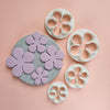 4 pcs set Polymer clay cutters Jewelry Earrings "Flower" shape plastic cutter - Luxy Kraft