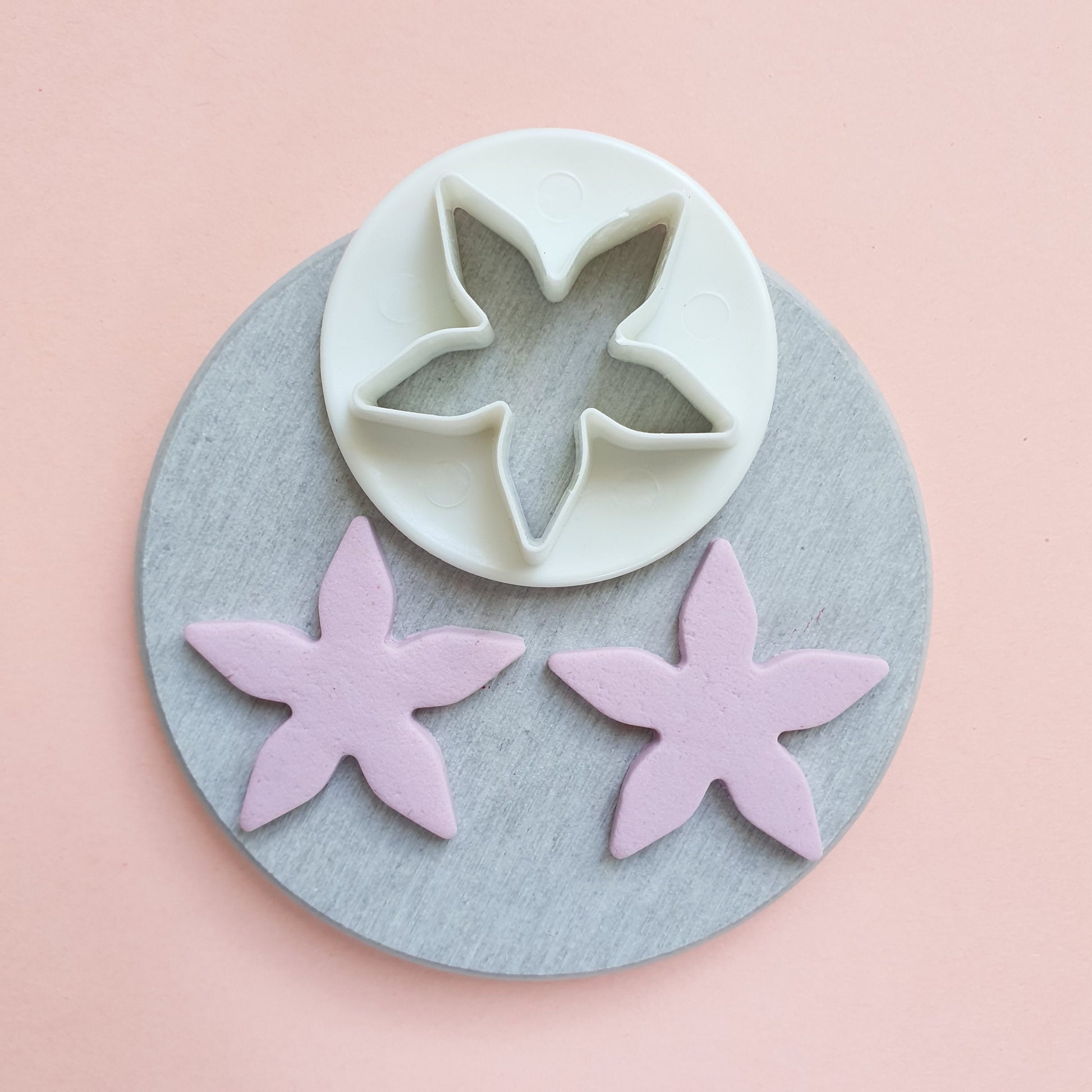 3 pcs set Polymer clay cutters Jewelry Earrings "Flower" shape plastic cutter - Luxy Kraft