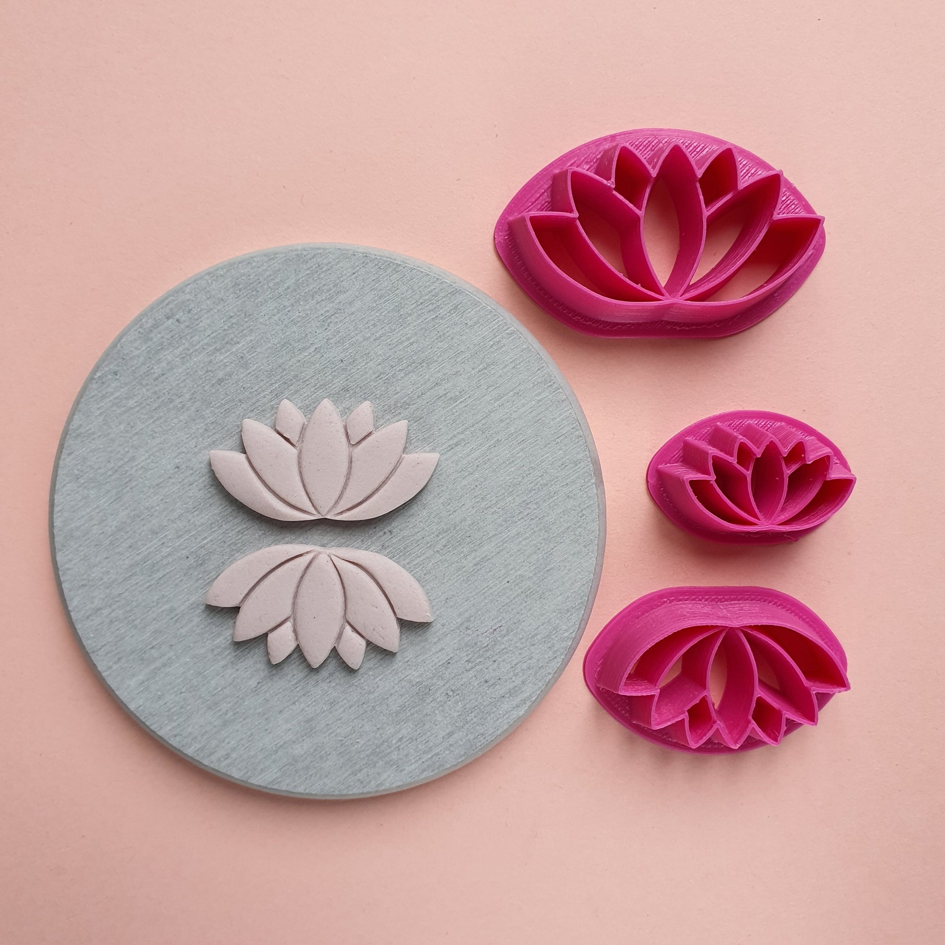 Clay cutters Polymer clay tools earrings jewelry cutters "Lotus"