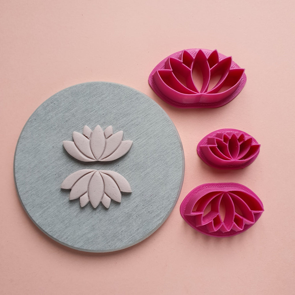 Clay cutters Polymer clay tools earrings jewelry cutters "Lotus" - Luxy Kraft
