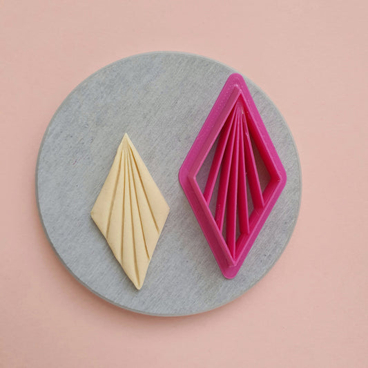 Clay cutters Polymer clay tools earrings jewelry cutters "Rhombus" - Luxy Kraft