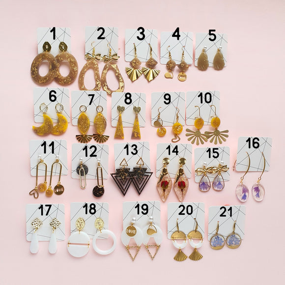 Earrings SALE Resin earrings jewelry - Luxy Kraft
