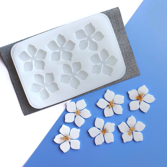 Silicone earrings mold flower mould for resin and epoxy "Flowers" - Luxy Kraft