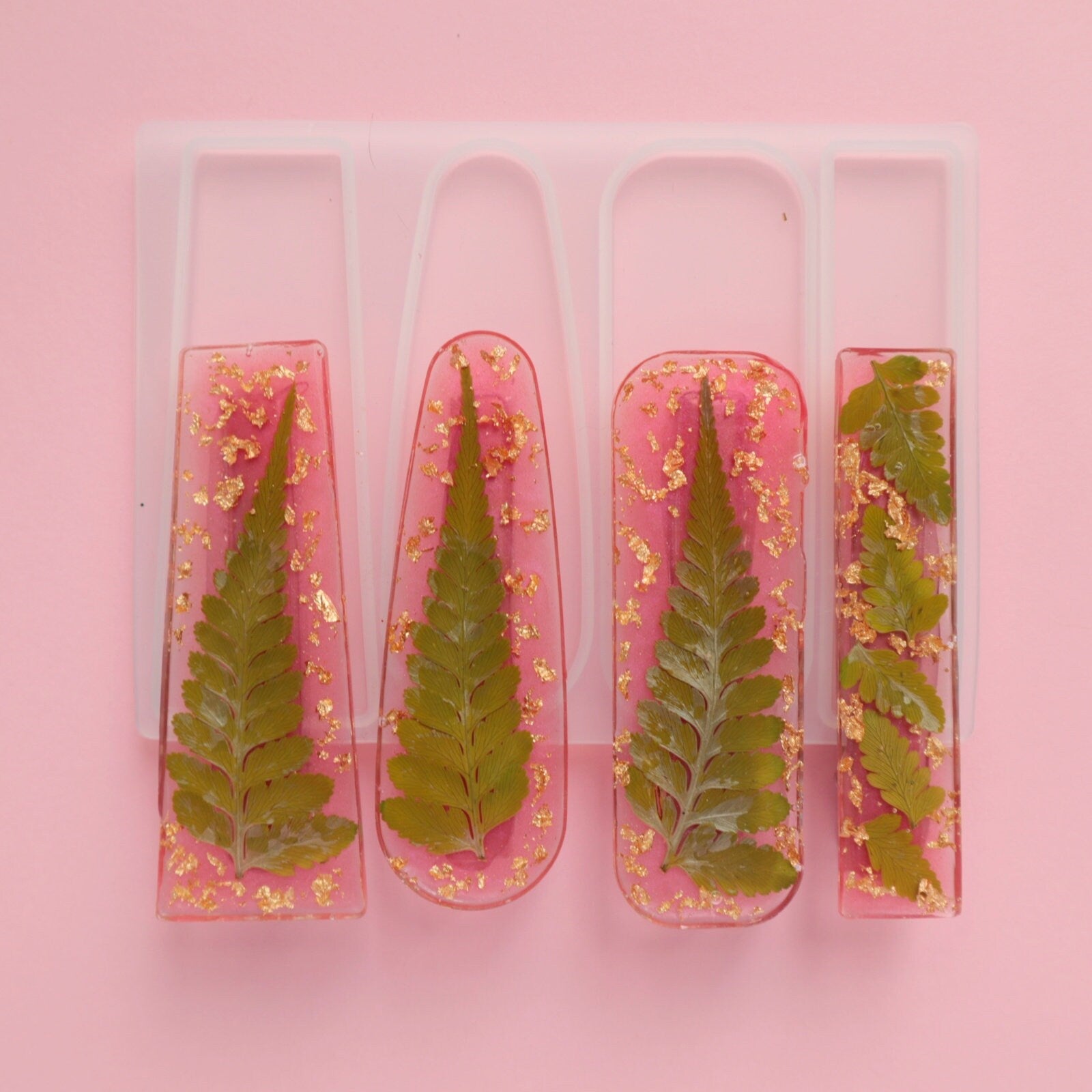 Silicone hair clip mold for resin and epoxy Jewelry resin mould