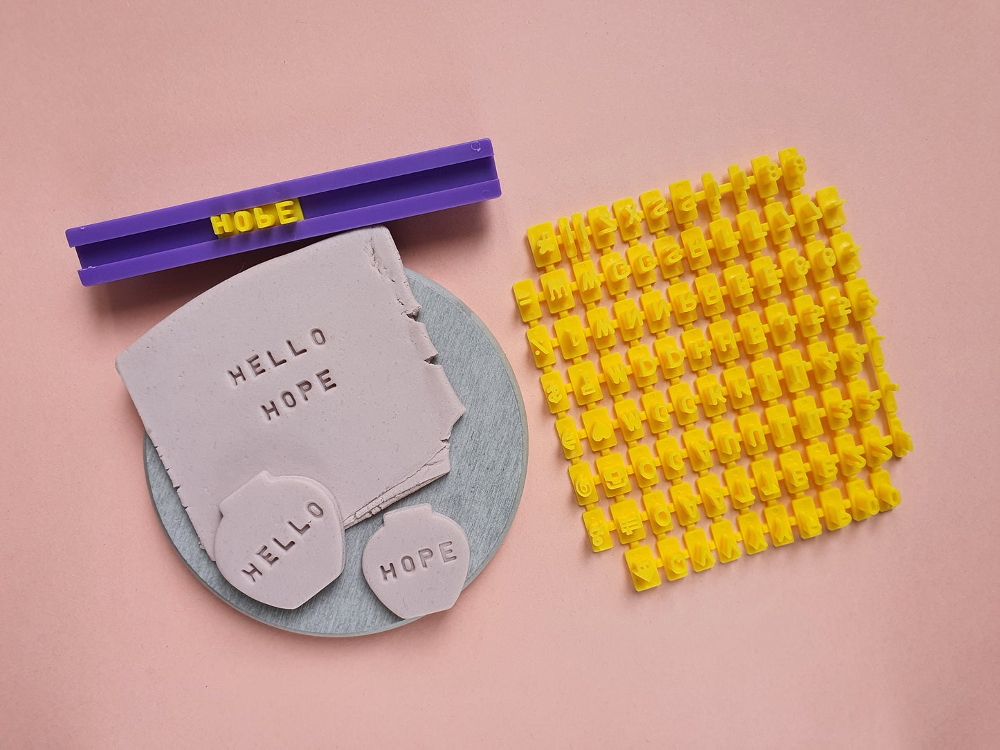 Polymer clay stamps "Letters" embossing letters - Luxy Kraft