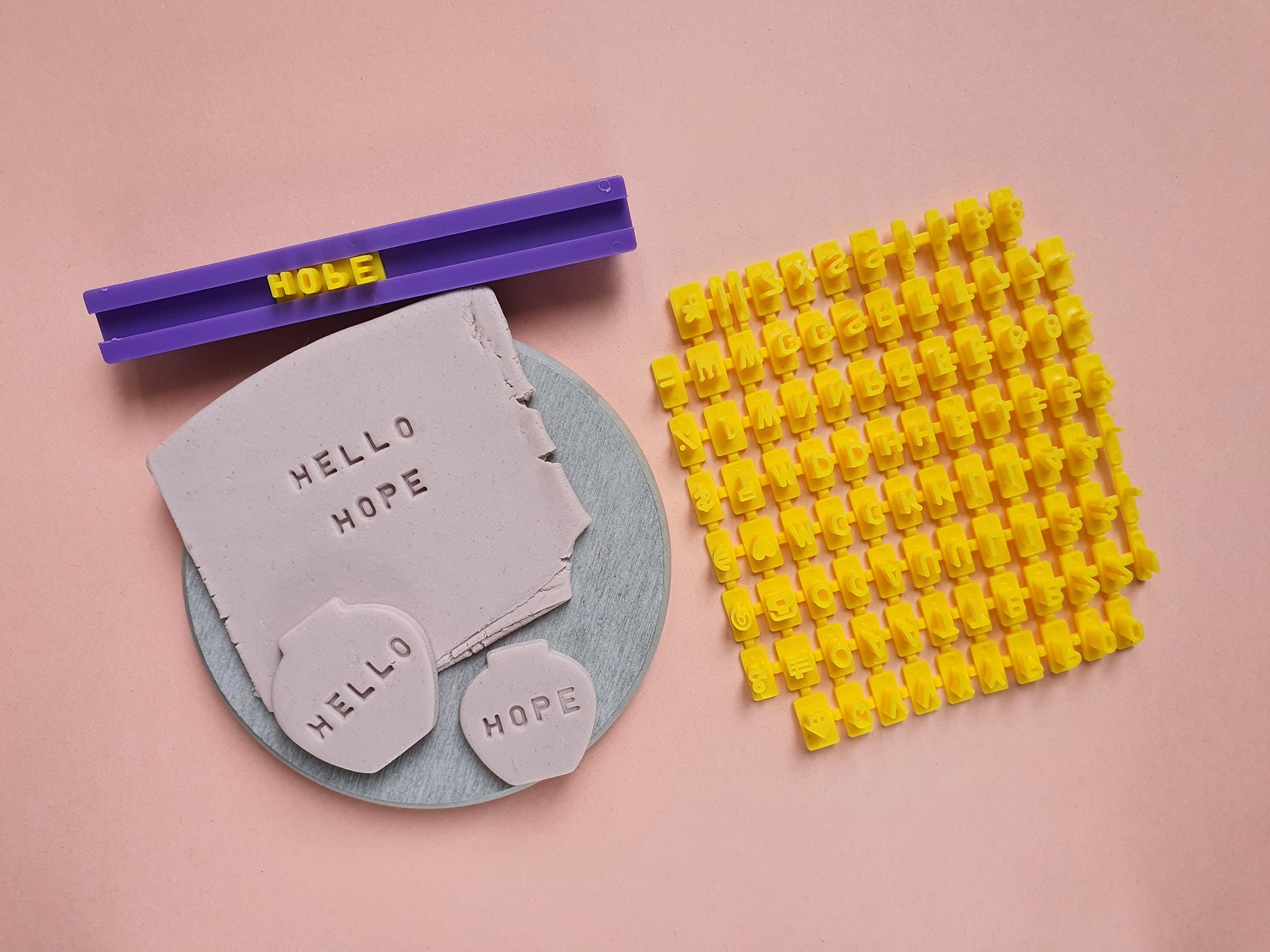 Polymer clay stamps "Letters" embossing letters - Luxy Kraft