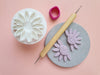 3 pcs set Polymer clay cutters Jewelry Earrings "Flower Daisy" shape plastic cutter - Luxy Kraft