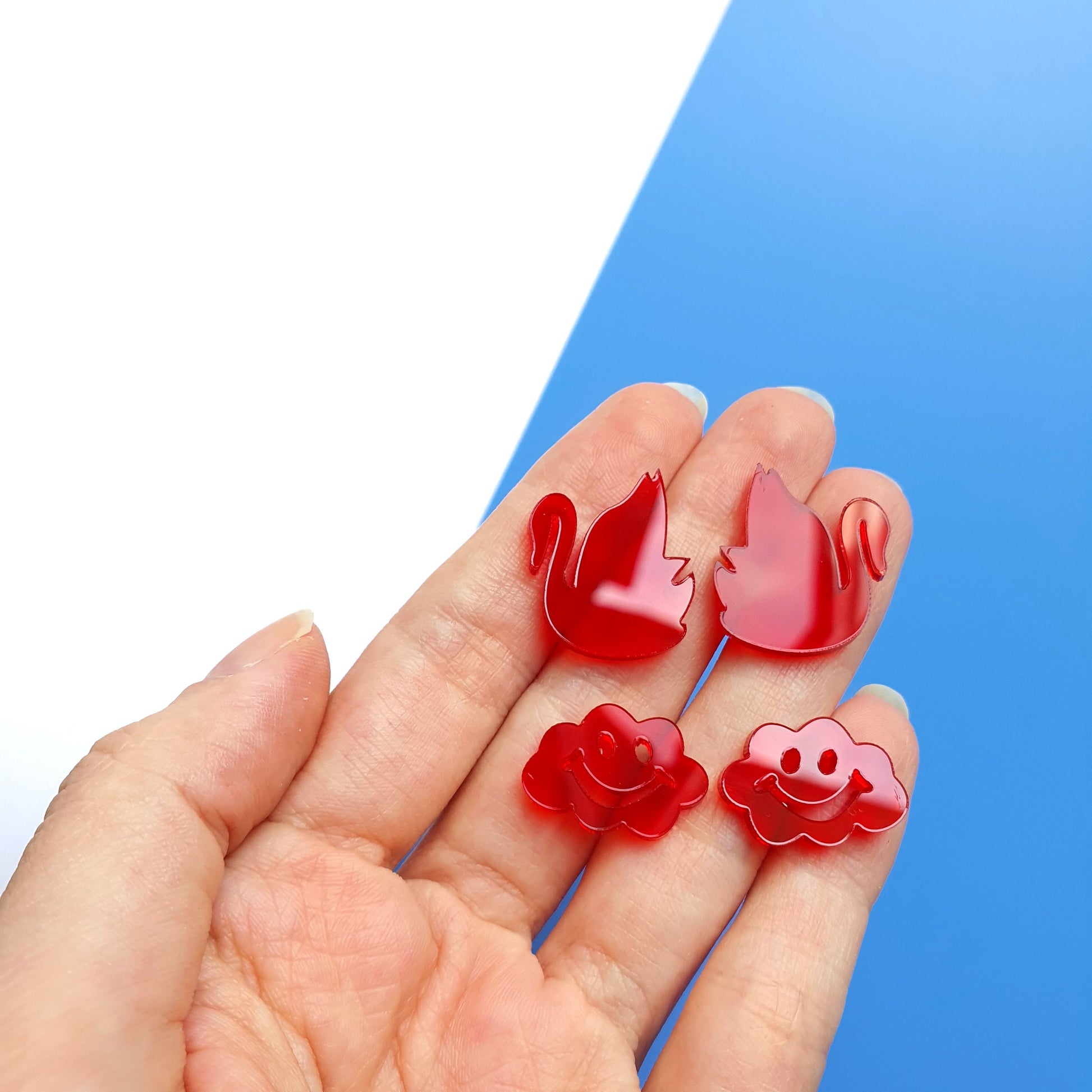 Silicone stud earrings mold Jewelry Resin mould for resin and epoxy Swan Cloud mold - Luxy Kraft