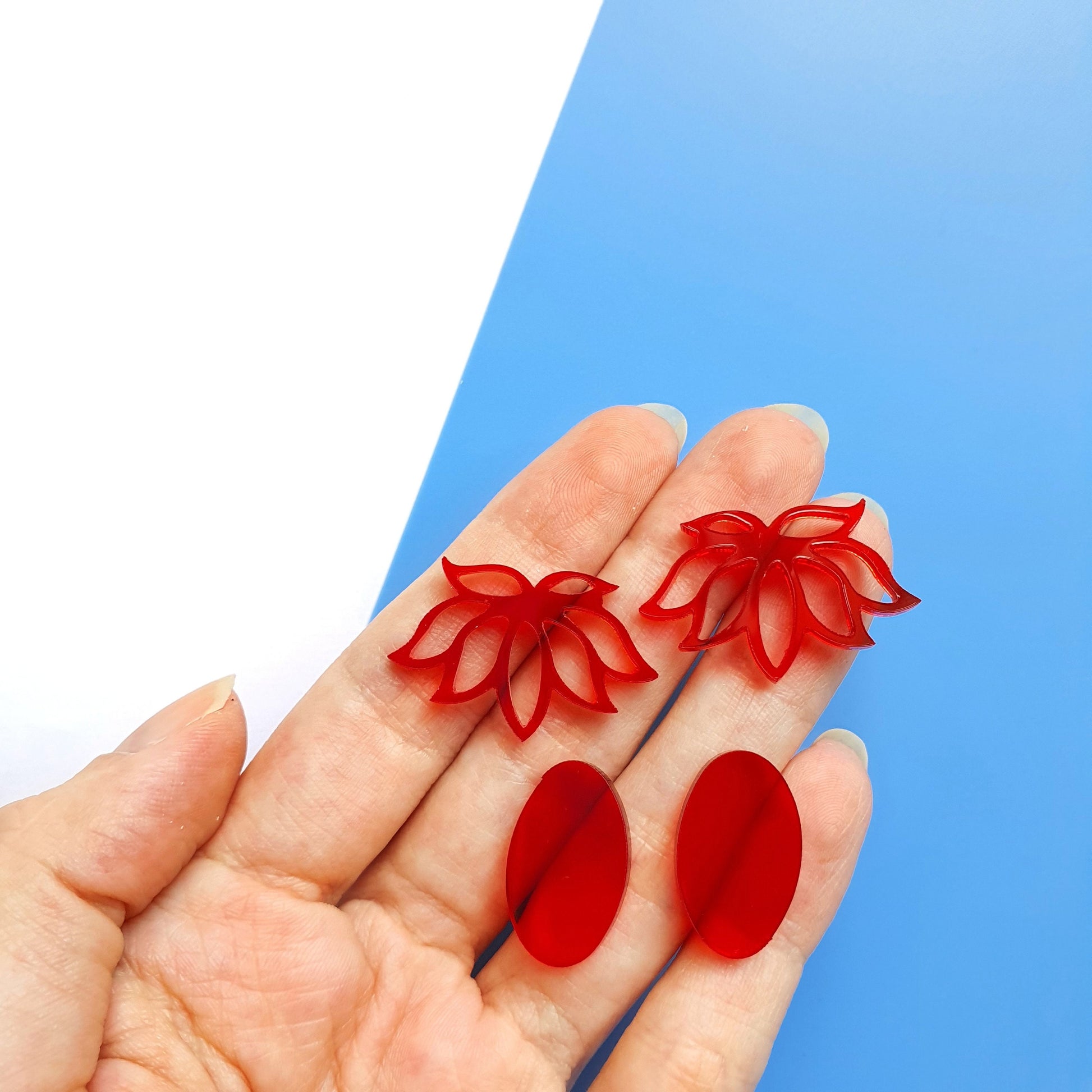 Silicone stud earrings mold Jewelry Resin mould for resin and epoxy Lotus mold - Luxy Kraft