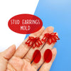 Silicone stud earrings mold Jewelry Resin mould for resin and epoxy Lotus mold - Luxy Kraft
