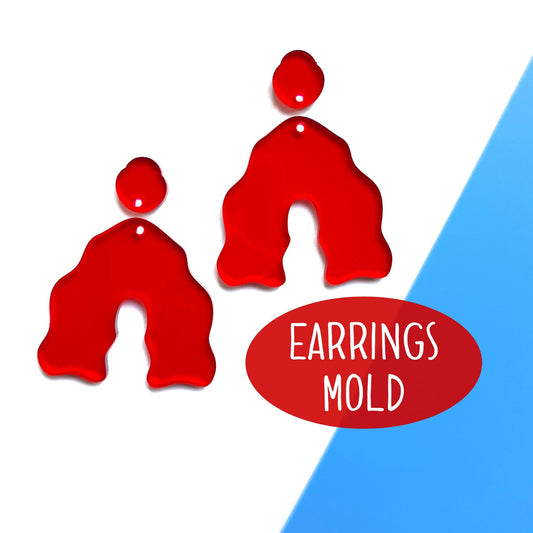 Silicone stud earrings mold Jewelry Resin mould for resin and epoxy Arch mold - Luxy Kraft