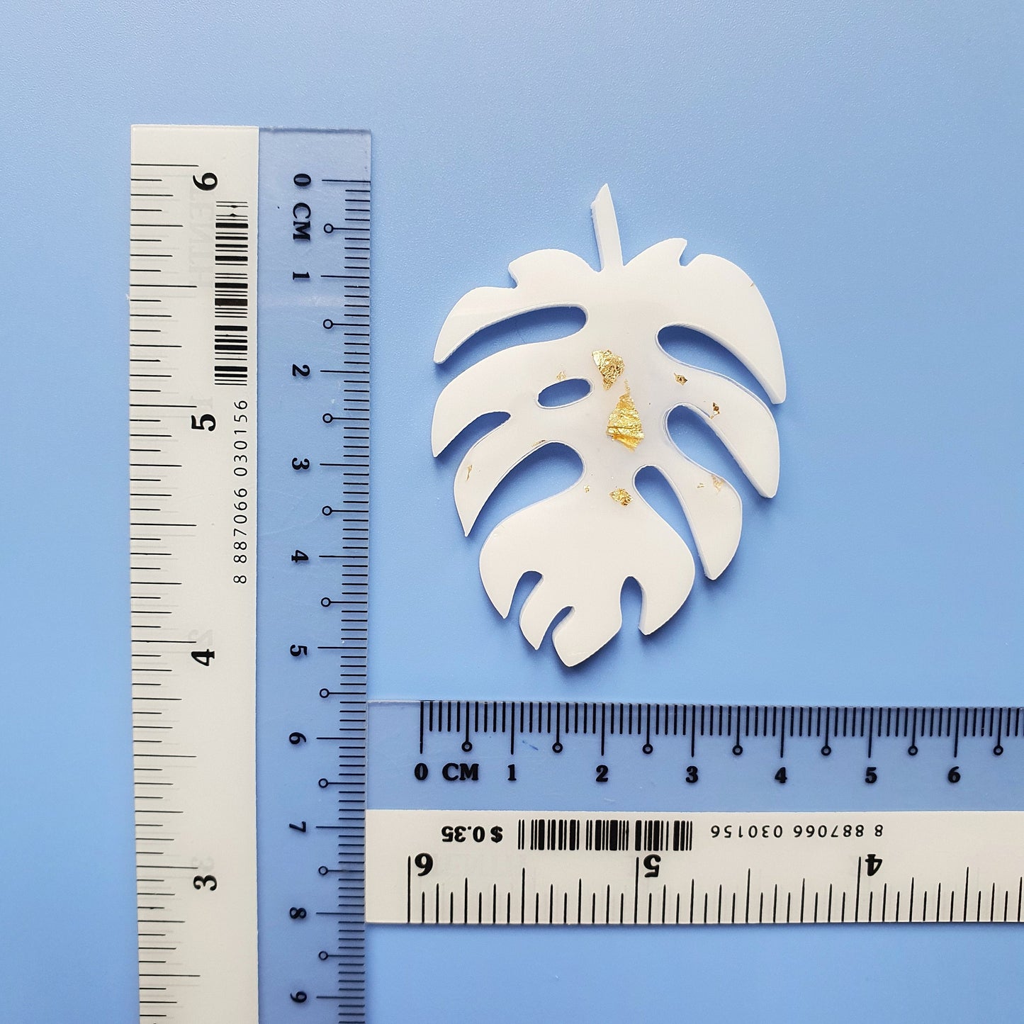 Silicone earrings mold leaf mould for resin and epoxy "Monstera" - Luxy Kraft