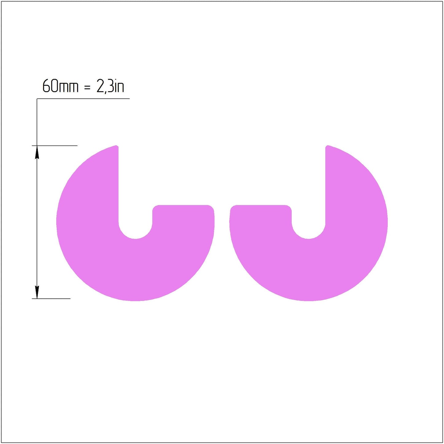 2 pcs set Earrings Polymer clay 3D cutters Geometry Jewelry shape cutter
