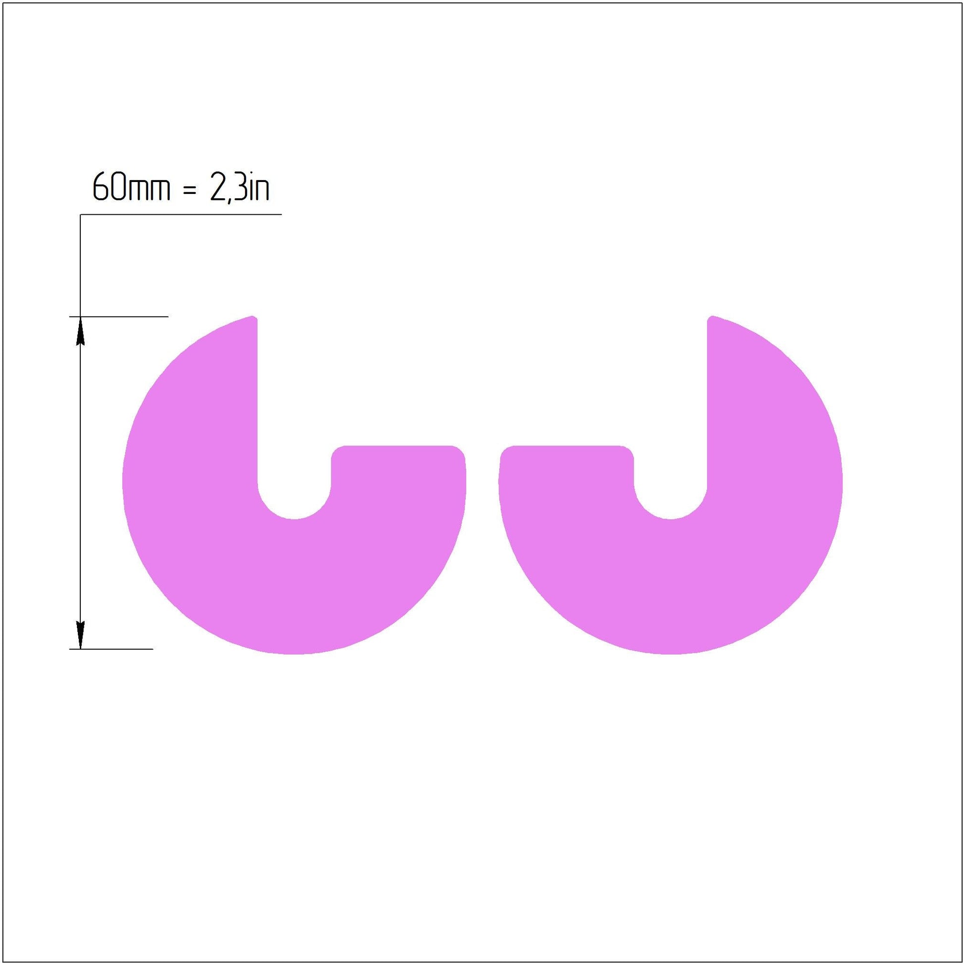 2 pcs set Earrings Polymer clay 3D cutters Geometry Jewelry shape cutter