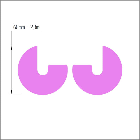 2 pcs set Earrings Polymer clay 3D cutters Geometry Jewelry shape cutter