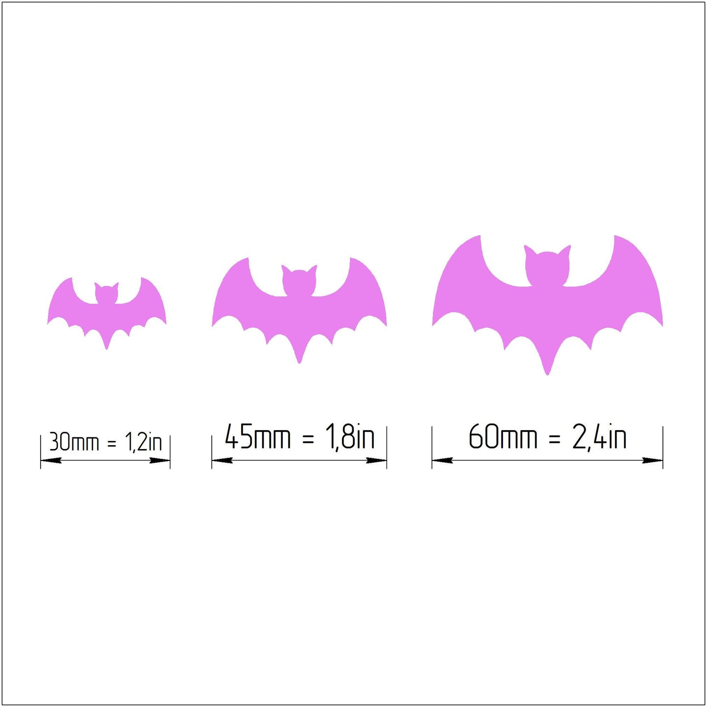 Bat Polymer clay cutter 3D print cutters Jewelry Earrings shape plastic cutter - Luxy Kraft