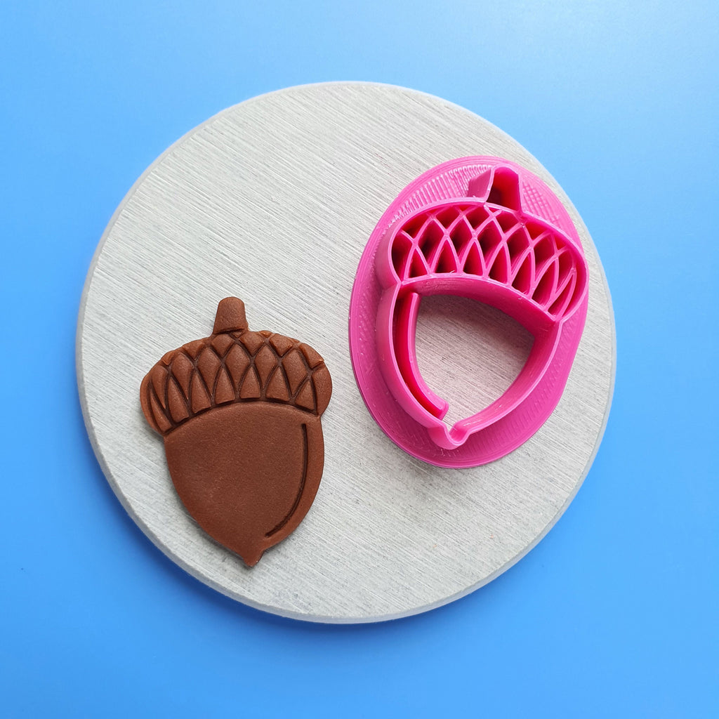 Acorn Polymer clay cutter 3D print cutters Jewelry Earrings shape plastic cutter - Luxy Kraft