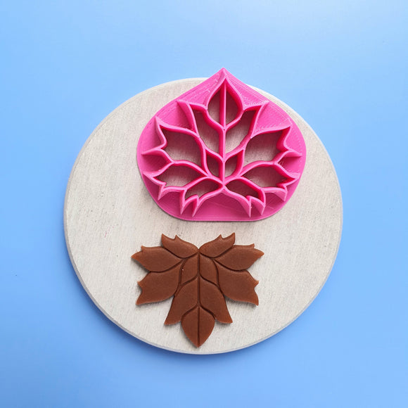 Maple leaf Polymer clay cutter 3D print cutters Jewelry Earrings shape plastic cutter - Luxy Kraft