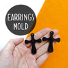 Halloween Cross Silicone earrings mold for resin and epoxy