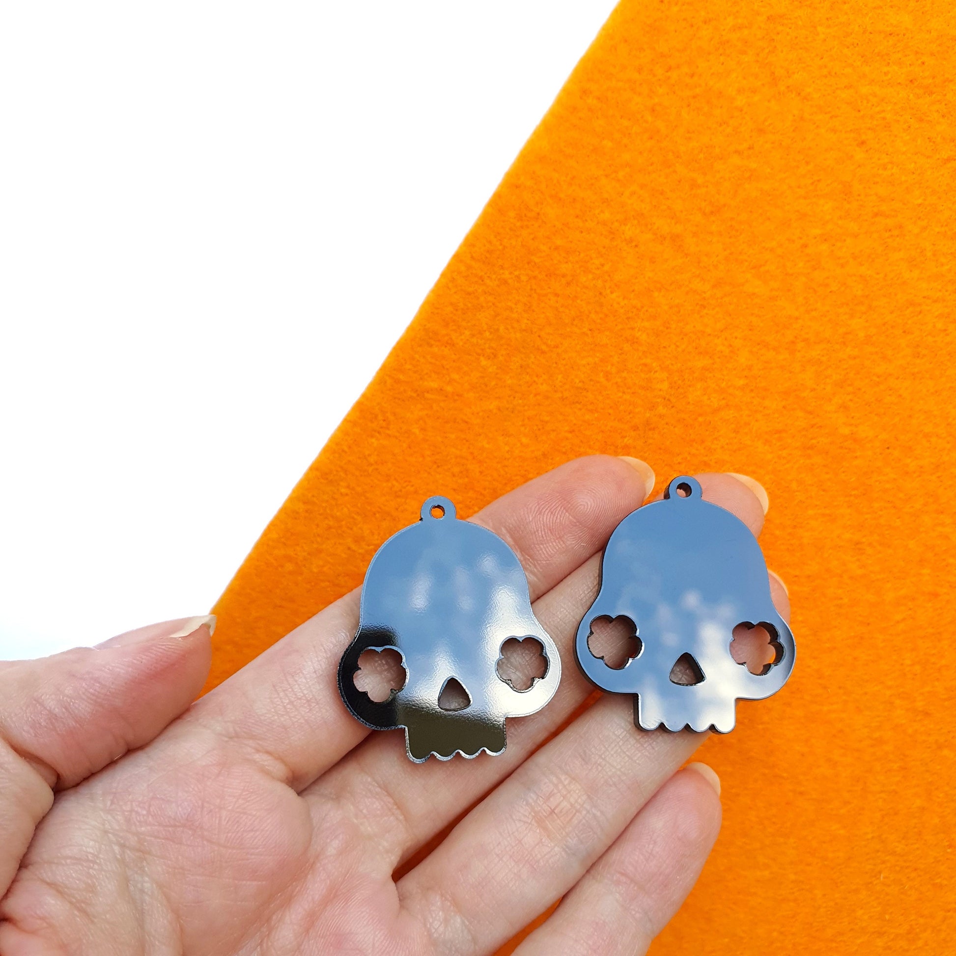 Halloween Scull Silicone earrings mold for resin and epoxy