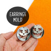 Halloween Smyle Zombie Silicone earrings mold for resin and epoxy - Luxy Kraft