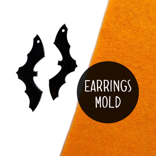Halloween Bat Silicone earrings mold for resin and epoxy