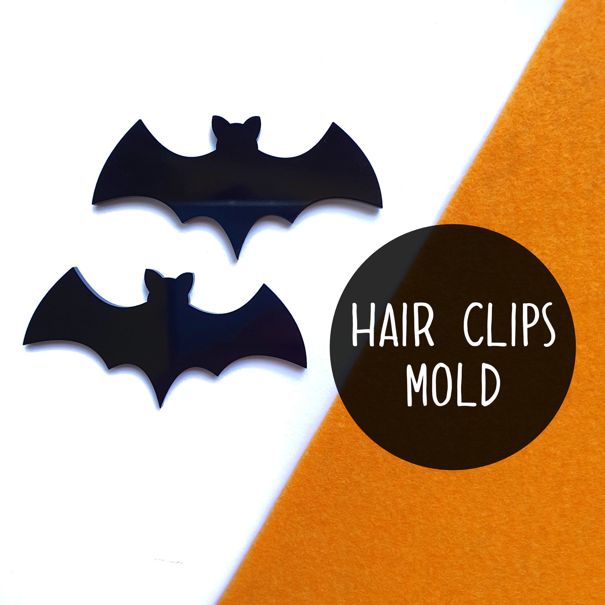 Halloween Bat Silicone Hairclips mold for resin and epoxy
