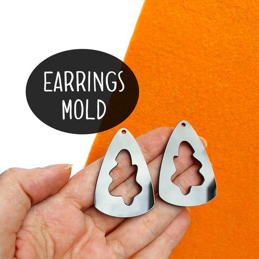 Silicone earrings jewelry mold for resin and epoxy