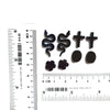 Silicone stud earrings jewelry mold for resin and epoxy 4 designs in 1 "Snake, flower, oval, cross" - Luxy Kraft