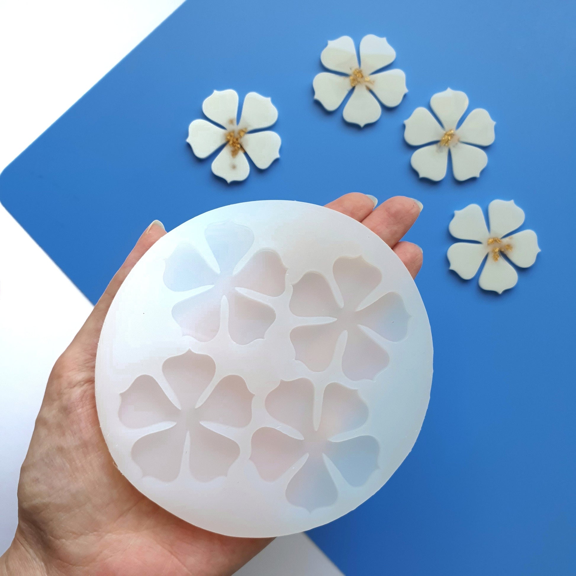 Silicone earrings mold "Flowers" mould for resin and epoxy