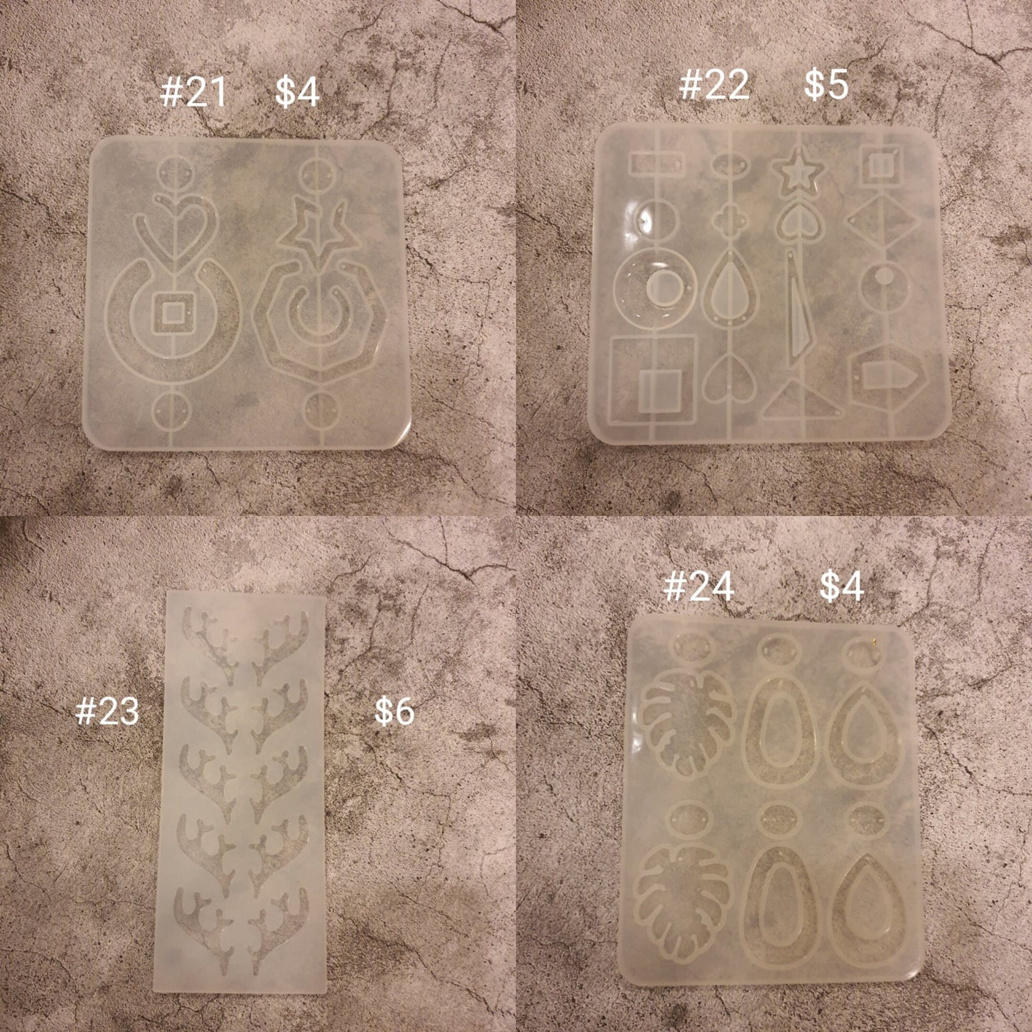 BIG SALE MOLDS Silicone earrings mold Jewelry Resin mould for resin and epoxy
