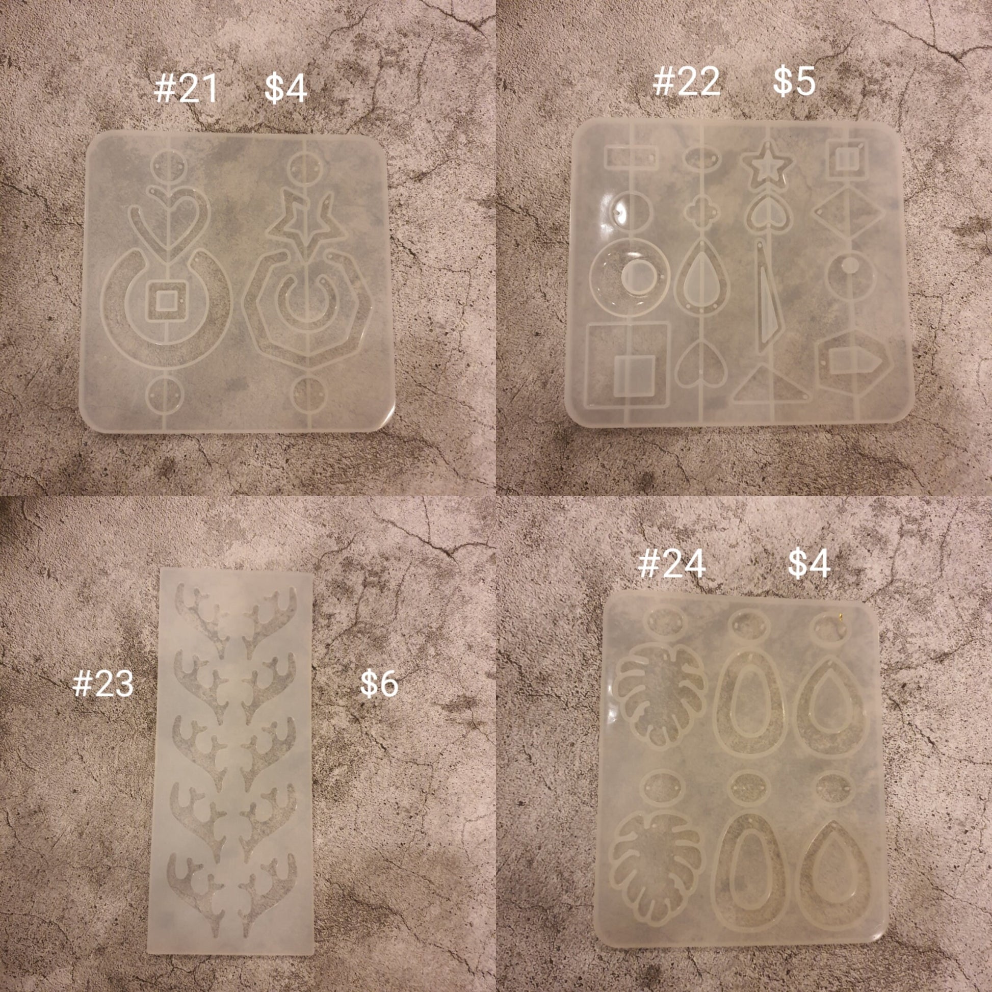 BIG SALE MOLDS Silicone earrings mold Jewelry Resin mould for resin and epoxy