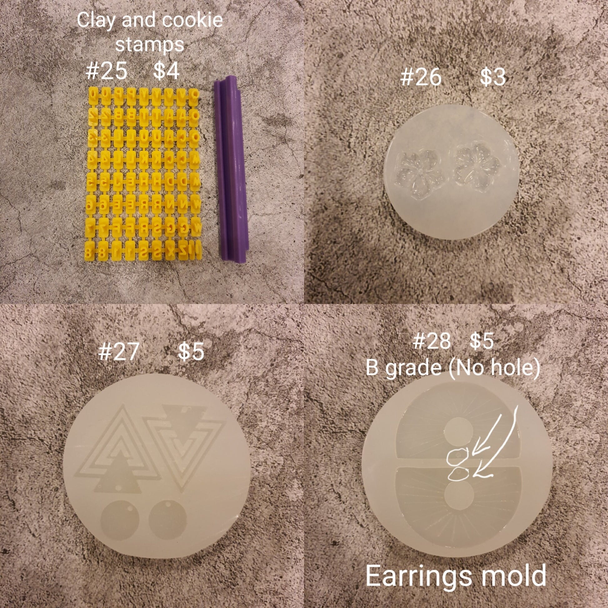 BIG SALE MOLDS Silicone earrings mold Jewelry Resin mould for resin and epoxy