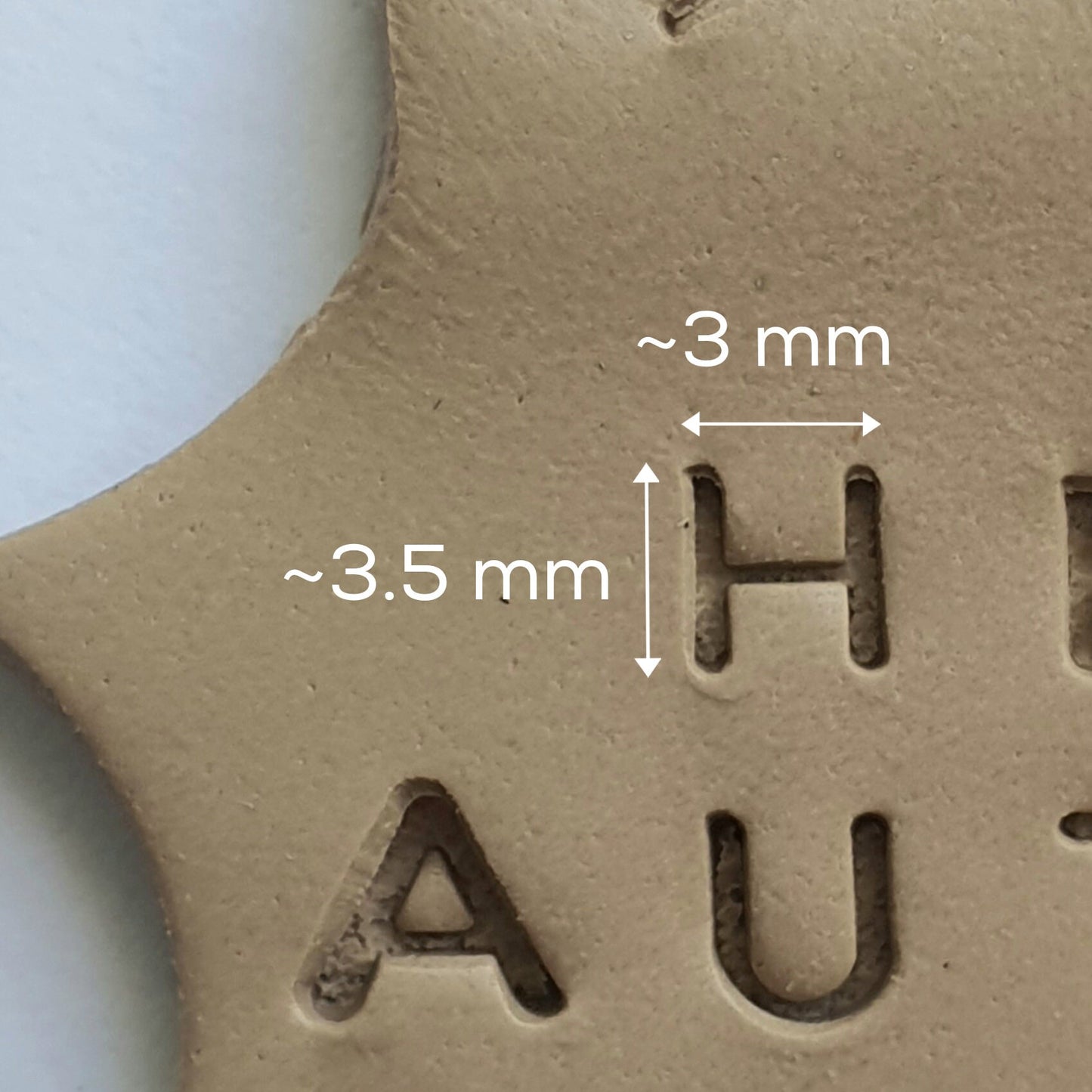 Polymer clay stamps "Letters" embossing letters